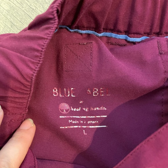 Mens Healing Hands Blue Label Burgundy pants - Picture 3 of 8